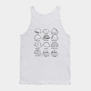 Helmets of the World War 2 Tank Top